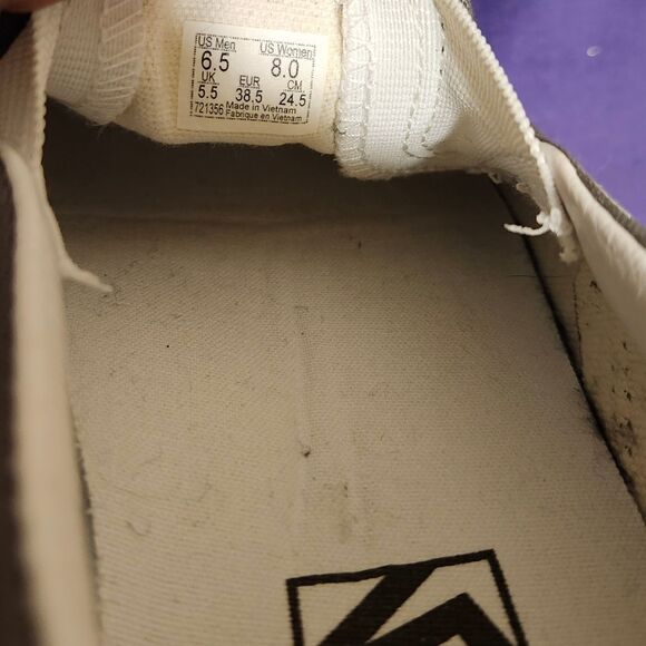 VANS "Asher" Gray Canvas Slip-On Sneakers Womans 8/38.5 Ret $135 WORN ONCE! - Picture 9 of 9